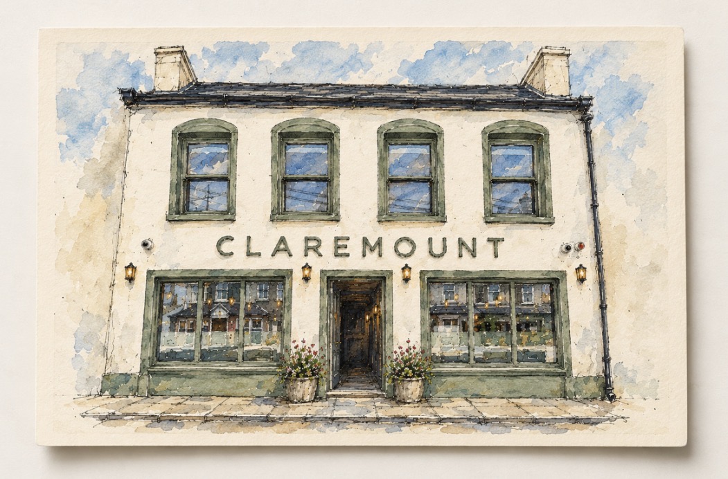 The Claremount | Watercolour Postcard